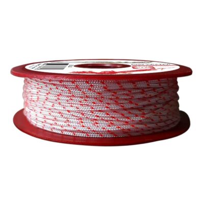 Polyester 100K white / red - 1,6mm - 50m